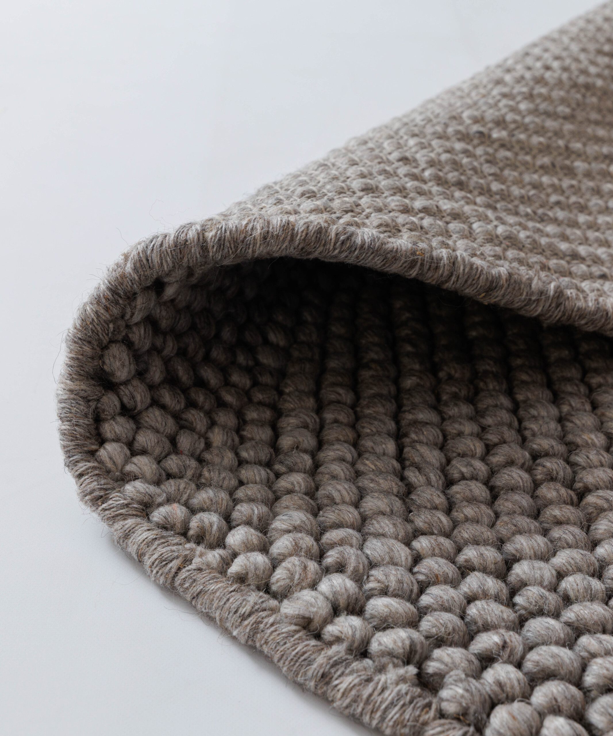 Tapis laine rond - Fjell couleur du sable - close up Tapis laine rond - Fjell couleur du sable - close up