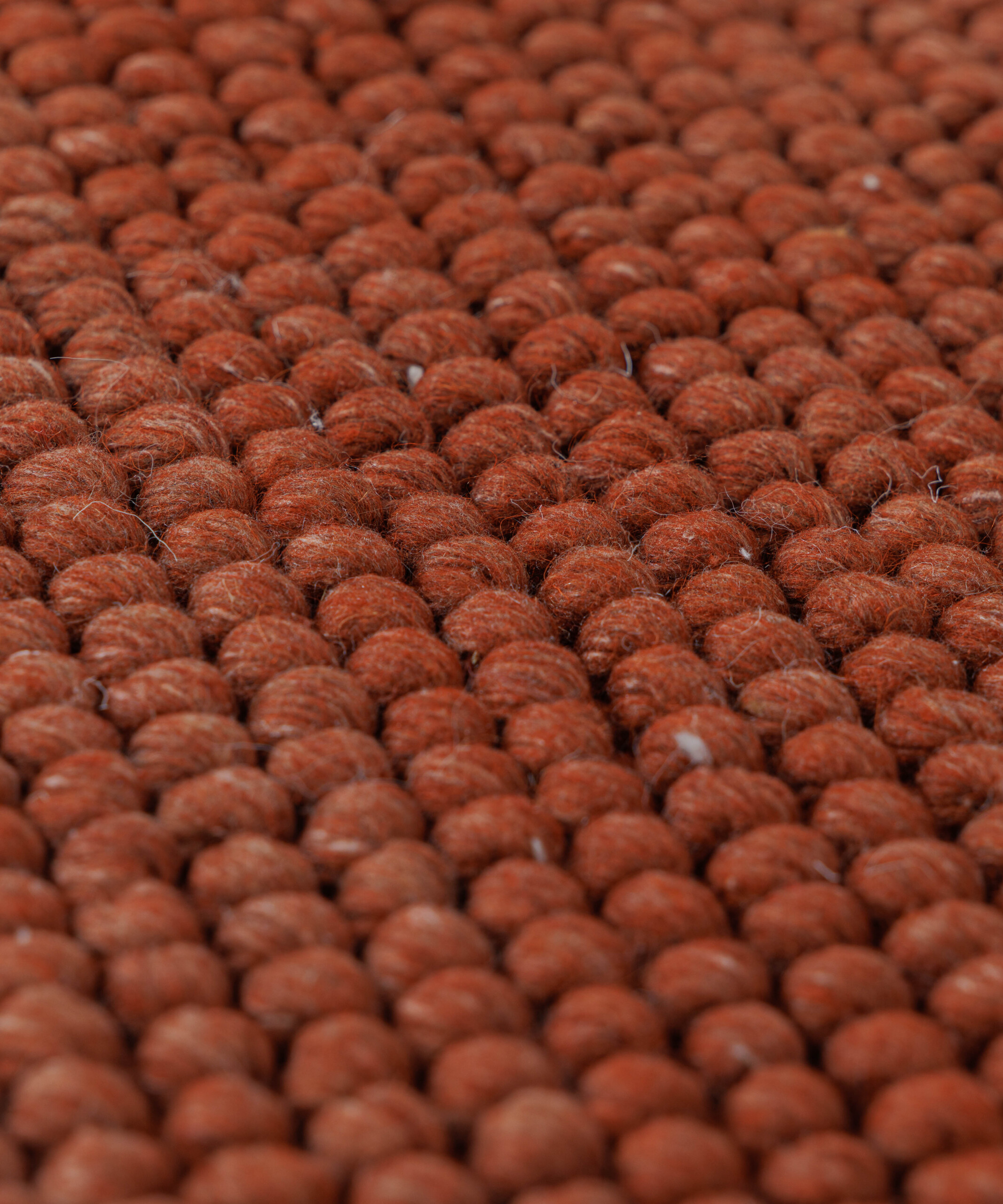 Tapis laine - Fjell terre cuite - close up Tapis laine - Fjell terre cuite - close up