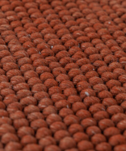 Tapis laine rond - Fjell terre cuite - close up, thumbnail Tapis laine rond - Fjell terre cuite - close up, thumbnail