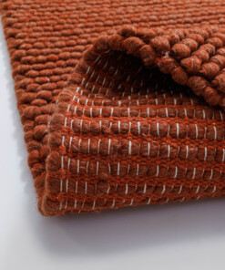Tapis laine - Fjell terre cuite - close up, thumbnail Tapis laine - Fjell terre cuite - close up, thumbnail