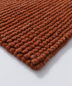 Tapis laine - Fjell terre cuite - close up