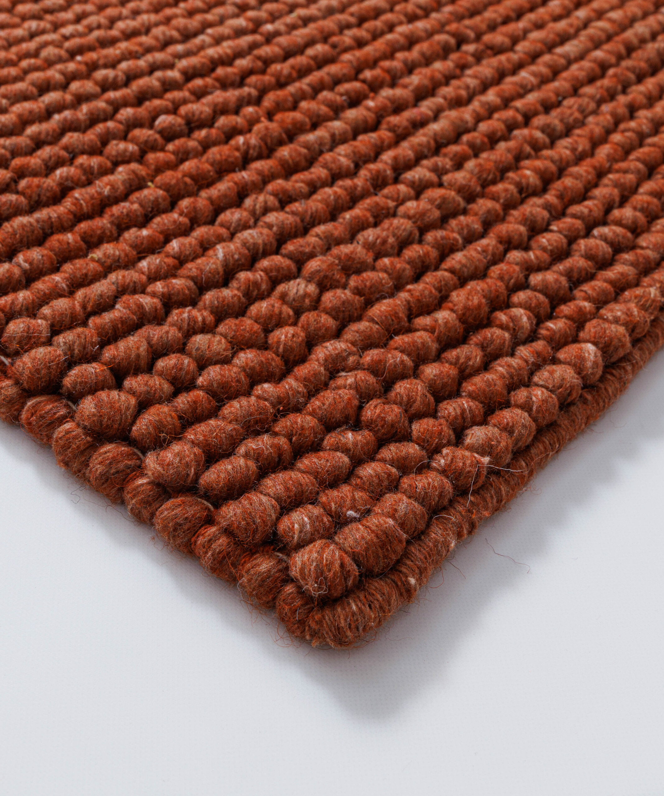 Tapis laine - Fjell terre cuite - close up Tapis laine - Fjell terre cuite - close up