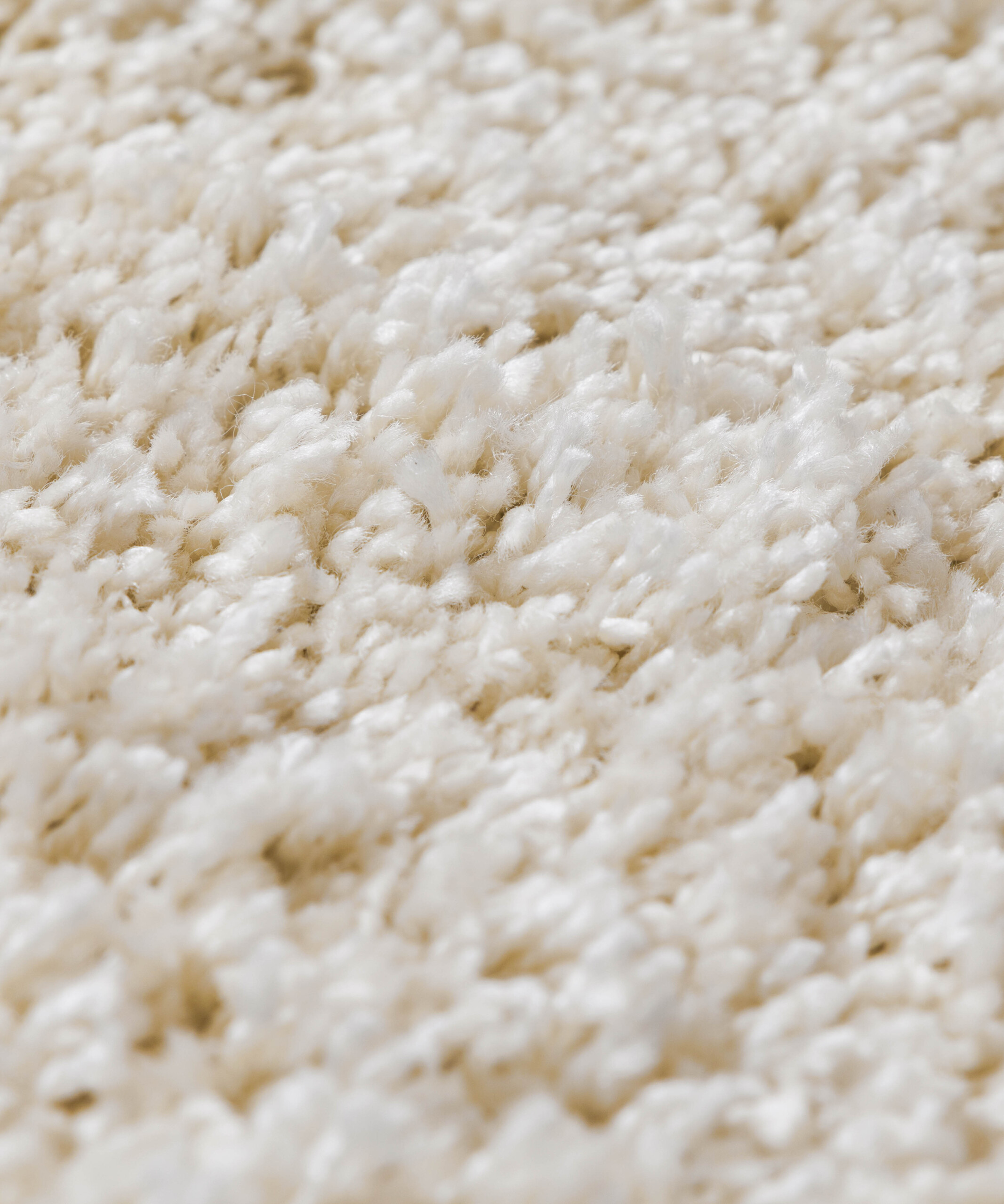 Tapis Rond poils longs Shaggy Grand - Crème - close up Tapis Rond poils longs Shaggy Grand - Crème - close up