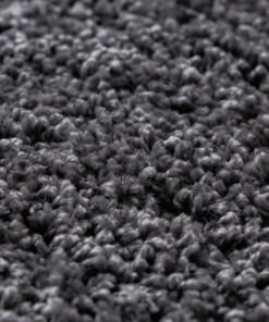 Tapis Rond poils longs Shaggy Grand - gris foncé - close up, thumbnail Tapis Rond poils longs Shaggy Grand - gris foncé - close up, thumbnail