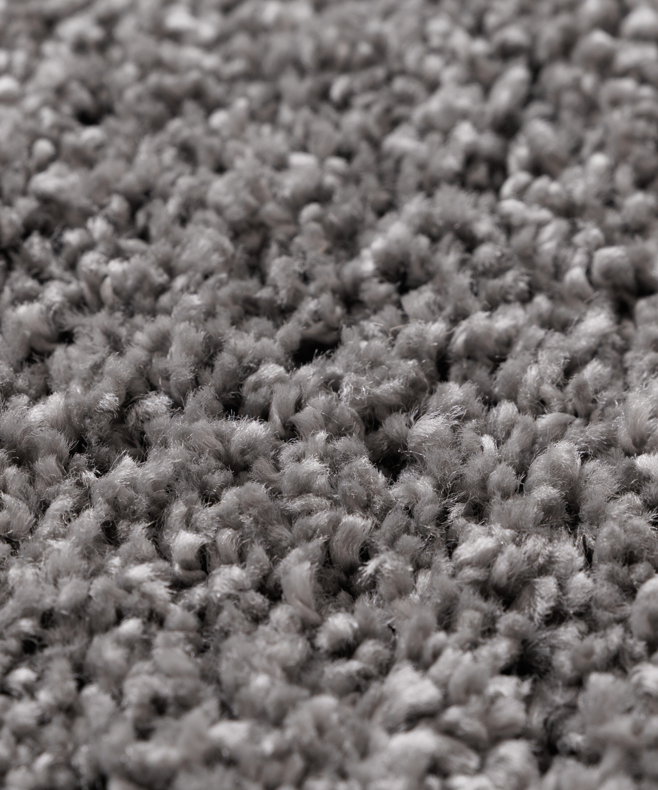 Tapis Rond poils longs Shaggy Grand - gris clair - close up Tapis Rond poils longs Shaggy Grand - gris clair - close up