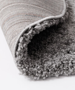 Tapis Rond poils longs Shaggy Grand - gris clair - close up, thumbnail Tapis Rond poils longs Shaggy Grand - gris clair - close up, thumbnail