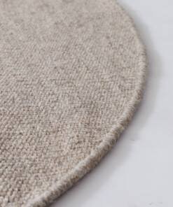 Tapis rond en laine - Grund gris - close up