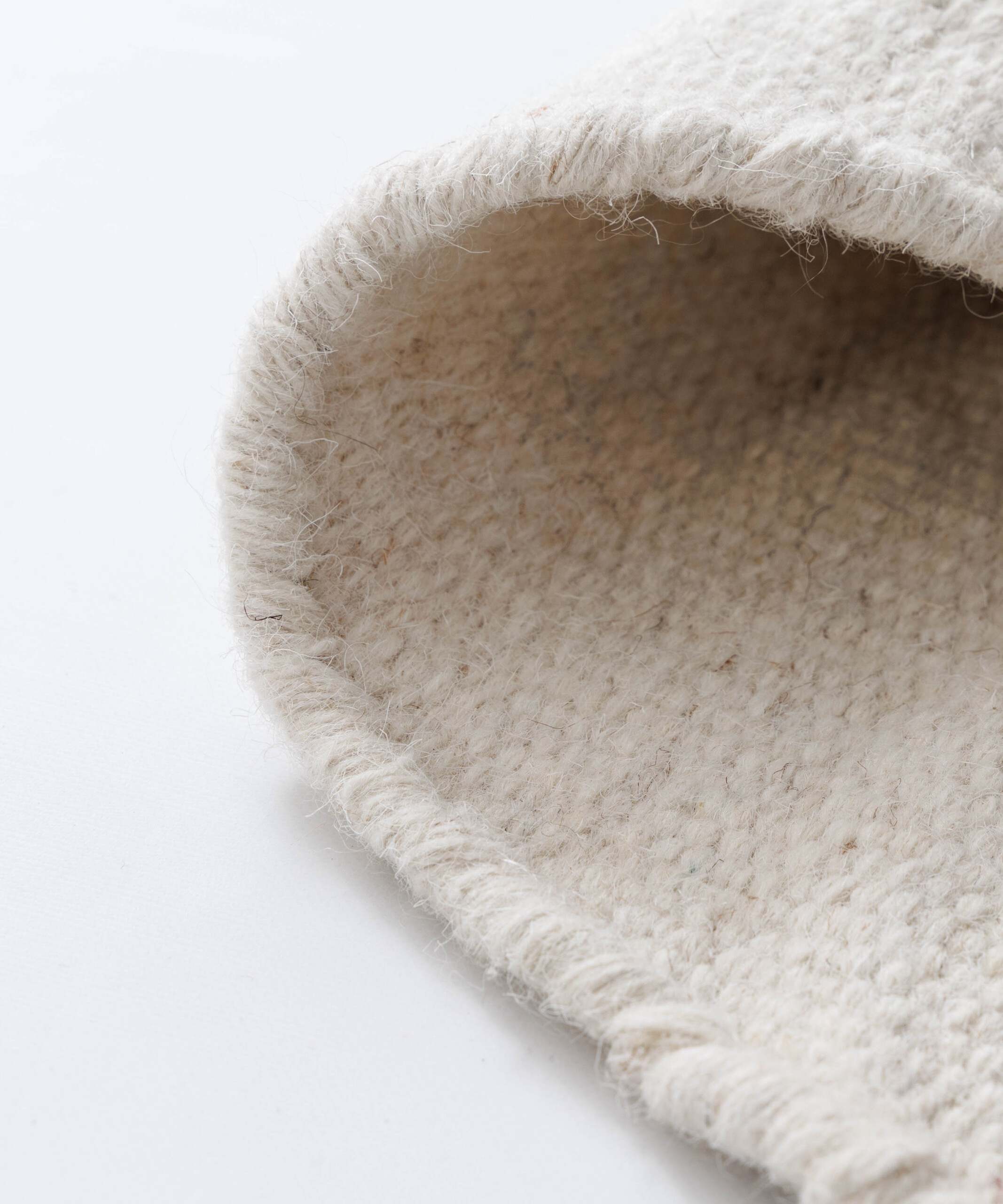 Tapis rond en laine - Grund ivoire - close up Tapis rond en laine - Grund ivoire - close up