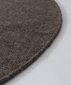 Tapis rond en laine - Grund taupe - close up