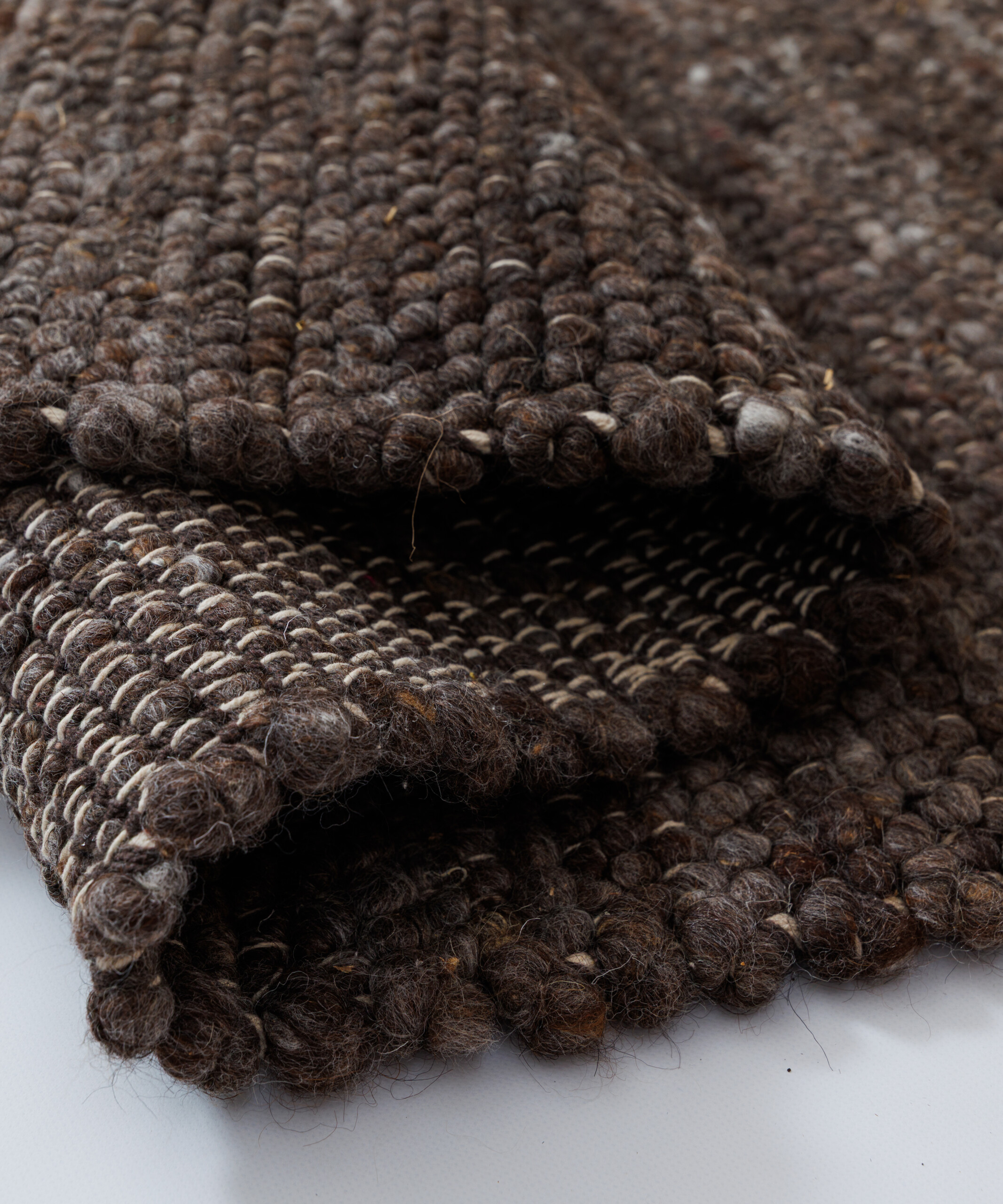 Tapis en laine - Heimur marron/naturel - close up Tapis en laine - Heimur marron/naturel - close up