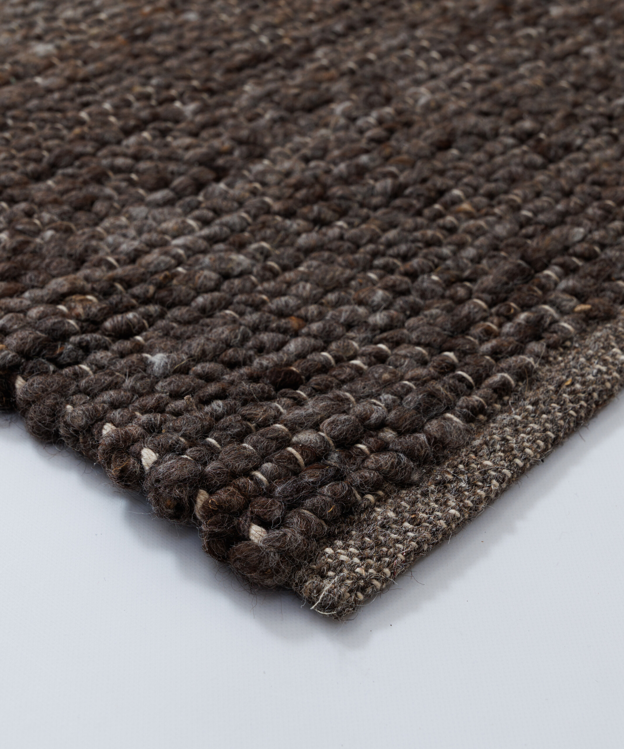 Tapis en laine - Heimur marron/naturel - close up Tapis en laine - Heimur marron/naturel - close up