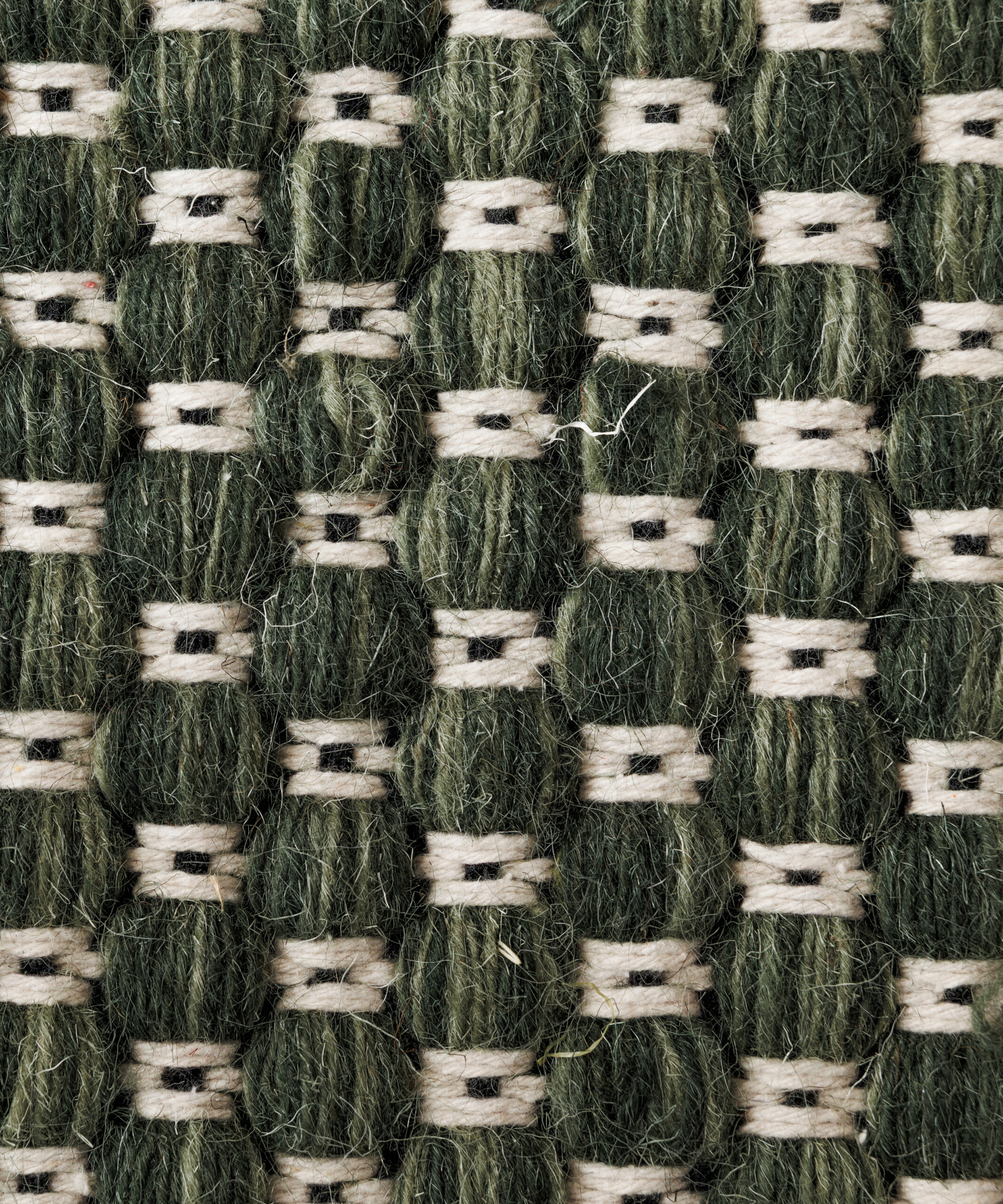 Tapis en laine - Huldra vert - close up Tapis en laine - Huldra vert - close up