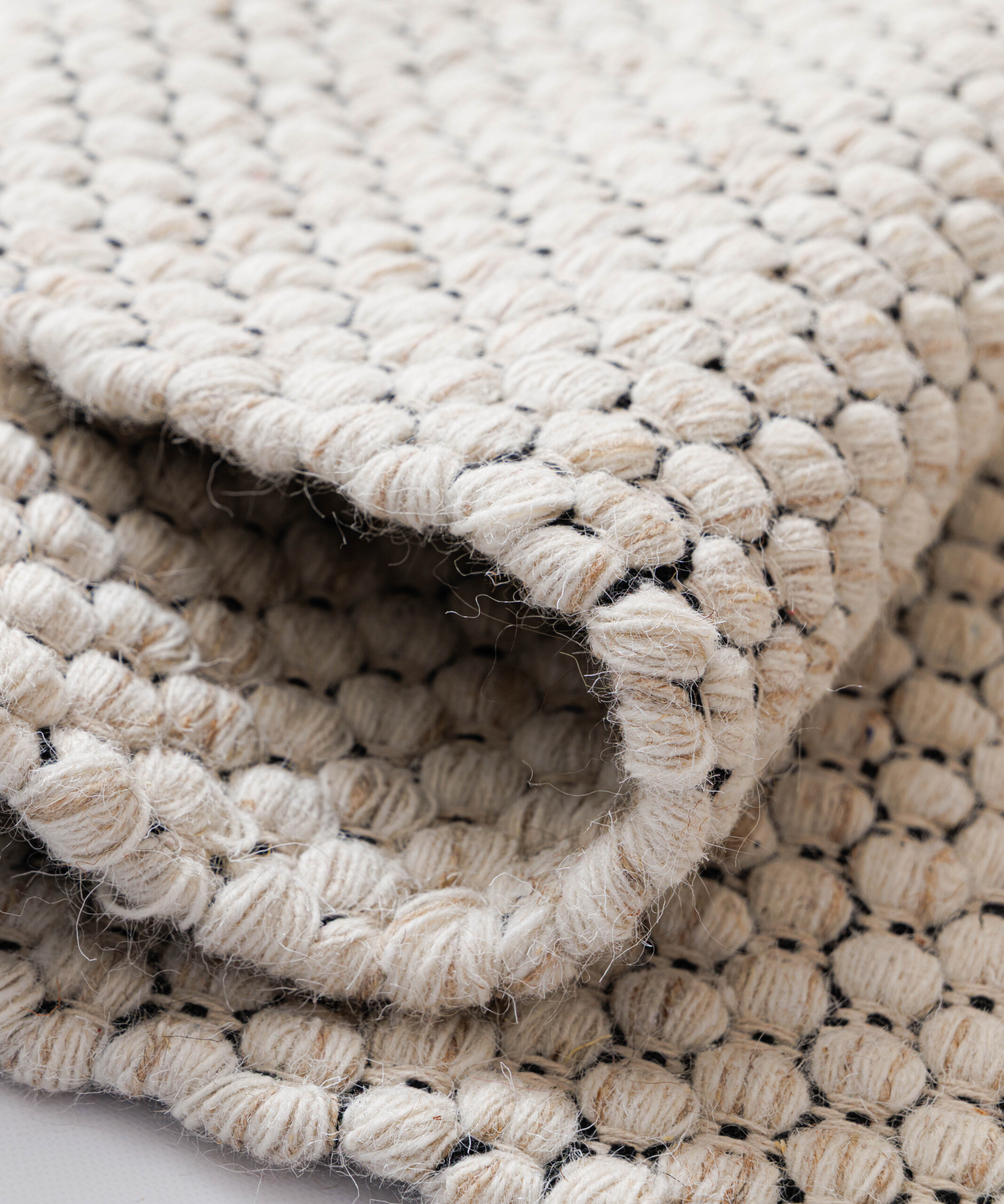 Tapis en laine - Huldra ivoire - close up Tapis en laine - Huldra ivoire - close up