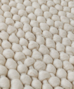 Tapis laine rond - Løkke ivoire - close up, thumbnail Tapis laine rond - Løkke ivoire - close up, thumbnail