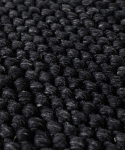 Tapis laine rond - Løkke noir - close up, thumbnail Tapis laine rond - Løkke noir - close up, thumbnail