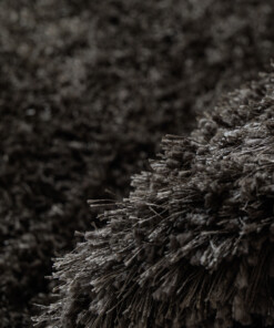 Tapis Shaggy Rond - Meadow Anthracite - close up, thumbnail Tapis Shaggy Rond - Meadow Anthracite - close up, thumbnail