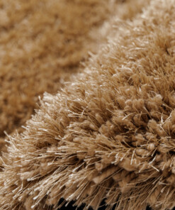 Tapis Shaggy - Meadow beige - close up, thumbnail