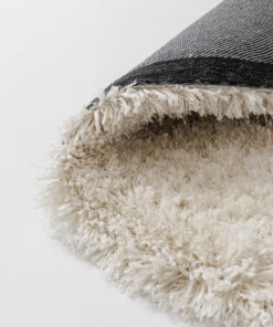 Tapis Shaggy Rond - Meadow Crème - close up, thumbnail