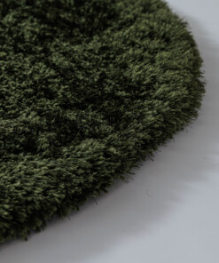 Tapis Shaggy Rond - Meadow vert olive - close up, thumbnail Tapis Shaggy Rond - Meadow vert olive - close up, thumbnail