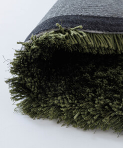 Tapis Shaggy Rond - Meadow vert olive - close up, thumbnail Tapis Shaggy Rond - Meadow vert olive - close up, thumbnail