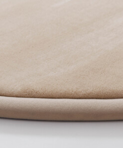 Tapis de jeu rond - Pluffy beige - close up, thumbnail