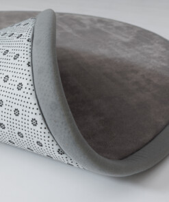Tapis de jeu rond - Pluffy gris foncé - close up, thumbnail