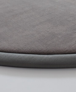 Tapis de jeu rond - Pluffy gris foncé - close up, thumbnail
