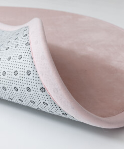Tapis de jeu rond - Pluffy rose - close up, thumbnail