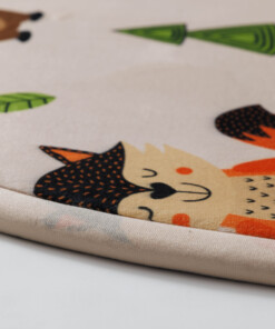 Tapis de jeu rond - Pluffy Forest animals multi - close up, thumbnail