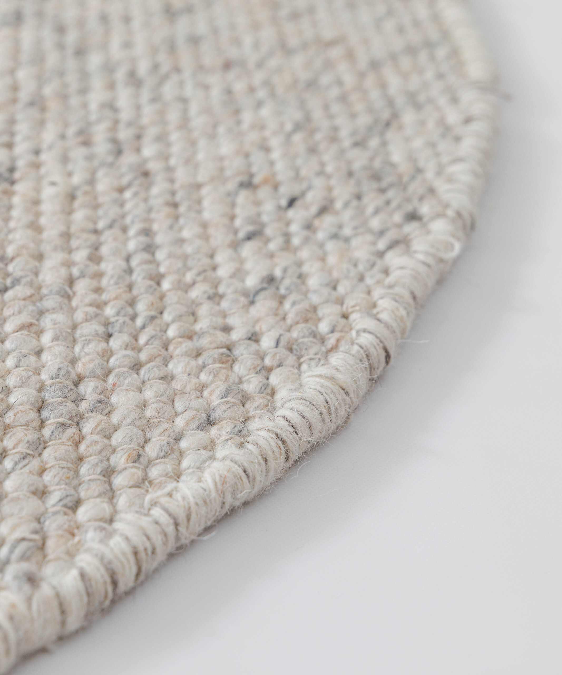 Tapis rond en laine - Silvull beige - close up Tapis rond en laine - Silvull beige - close up