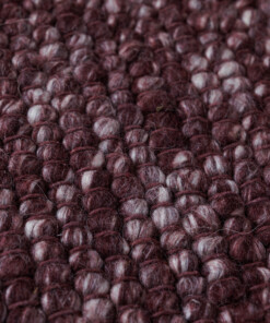 Tapis rond en laine - Silvull bordeaux - close up, thumbnail Tapis rond en laine - Silvull bordeaux - close up, thumbnail