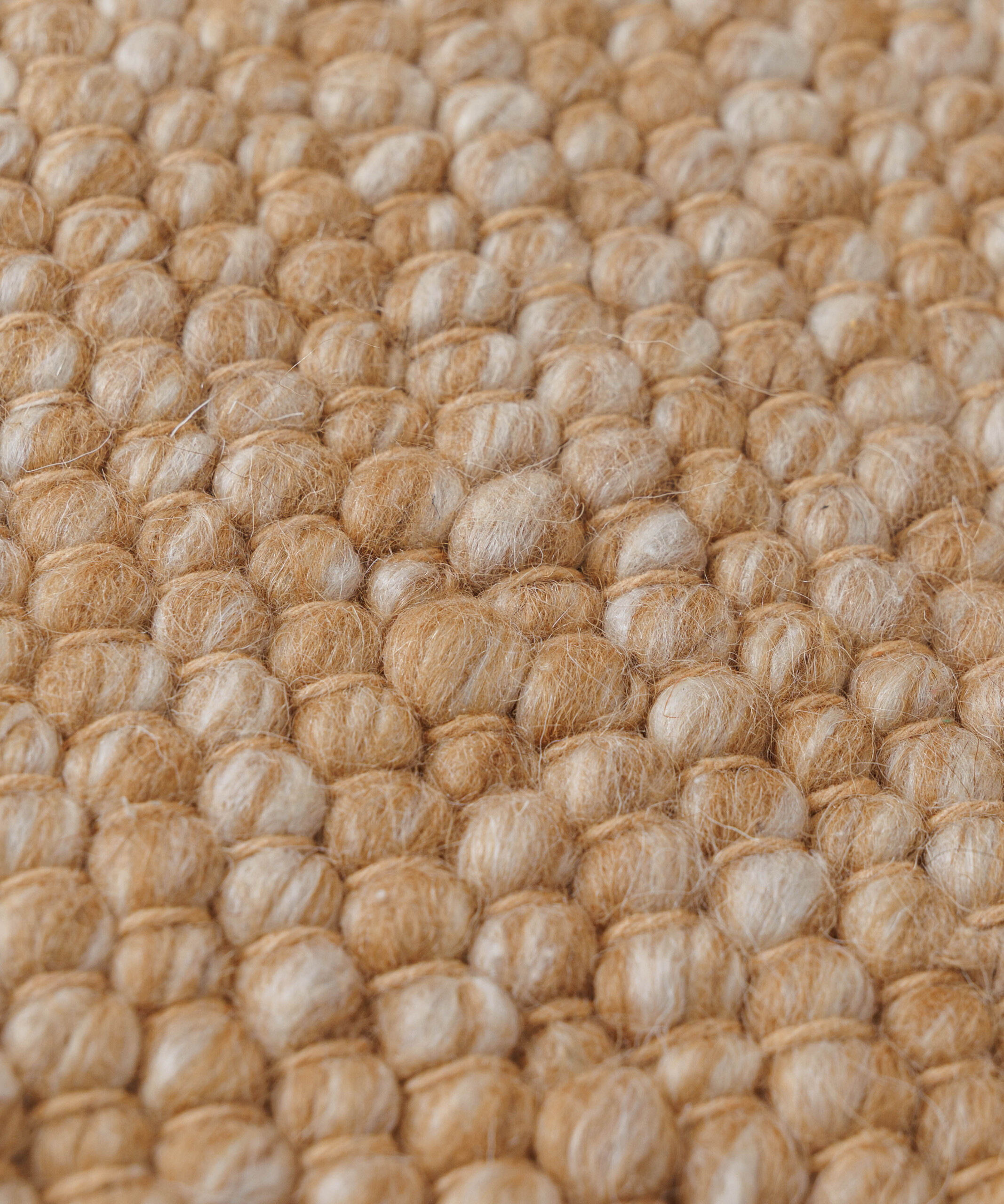 Tapis rond en laine - Silvull cognac - close up Tapis rond en laine - Silvull cognac - close up