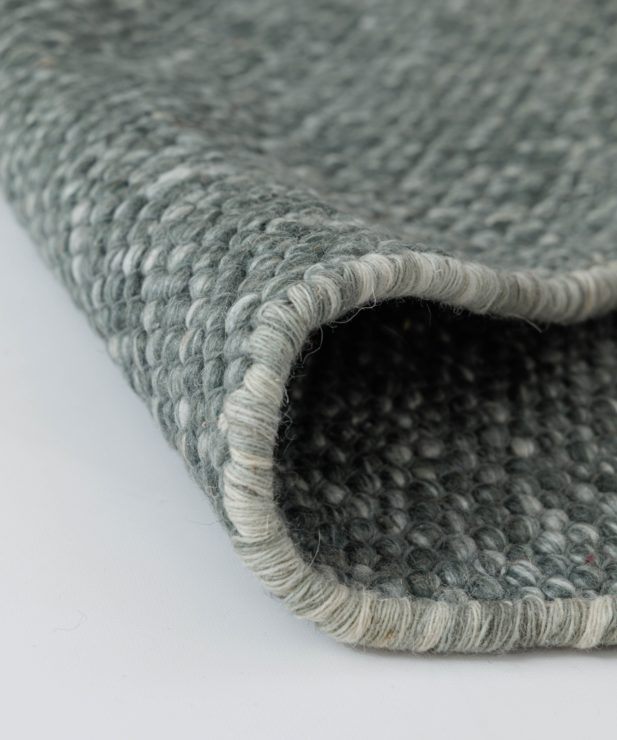 Tapis rond en laine - Silvull vert - close up Tapis rond en laine - Silvull vert - close up