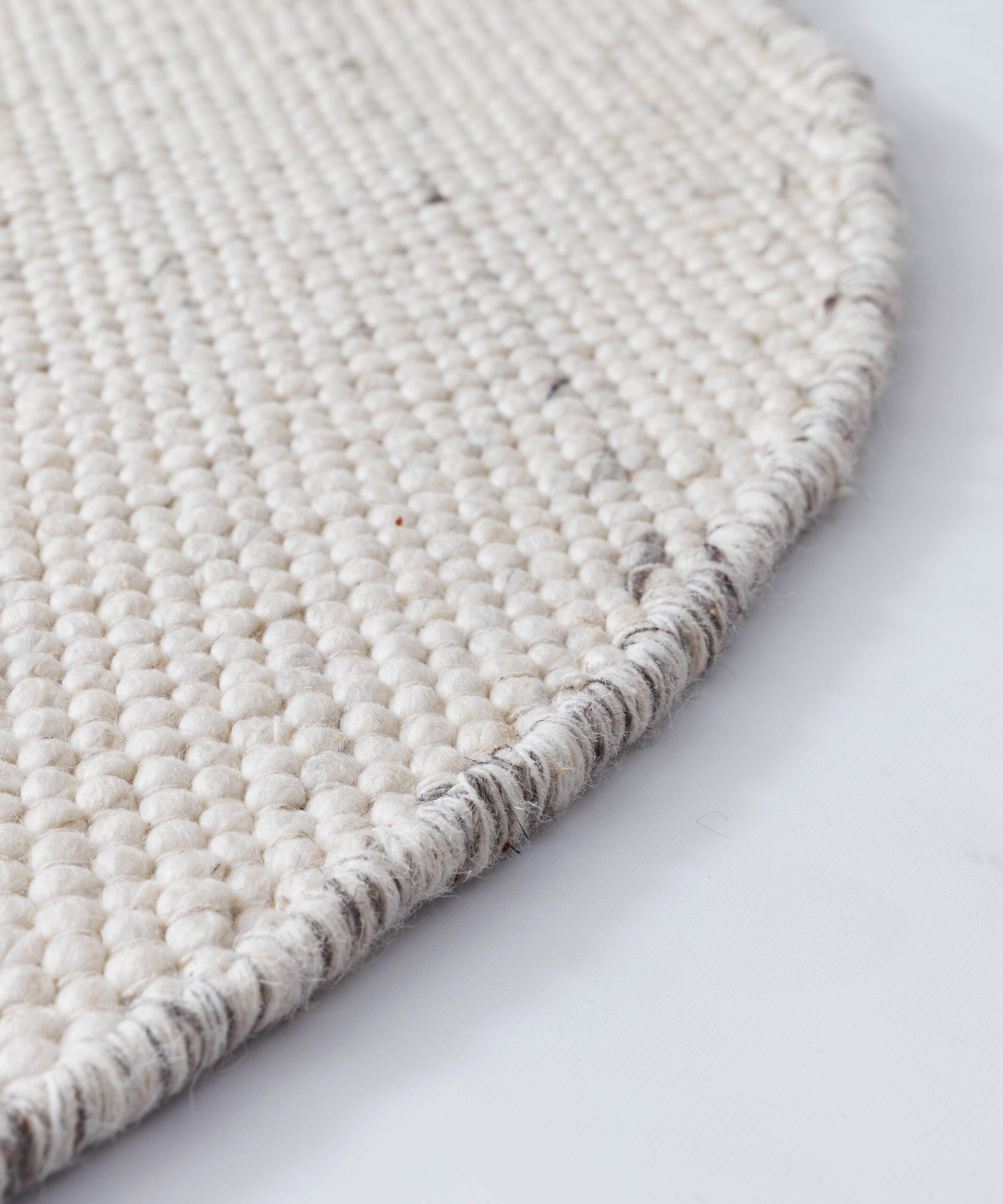 Tapis rond en laine - Silvull ivoire - close up Tapis rond en laine - Silvull ivoire - close up