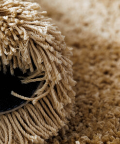 Tapis organique shaggy - Sveve beige - close up, thumbnail
