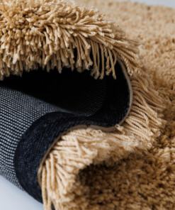 Tapis organique shaggy - Sveve beige - close up, thumbnail