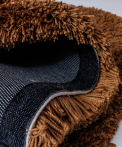 Tapis organique shaggy - Sveve cognac - close up, thumbnail Tapis organique shaggy - Sveve cognac - close up, thumbnail