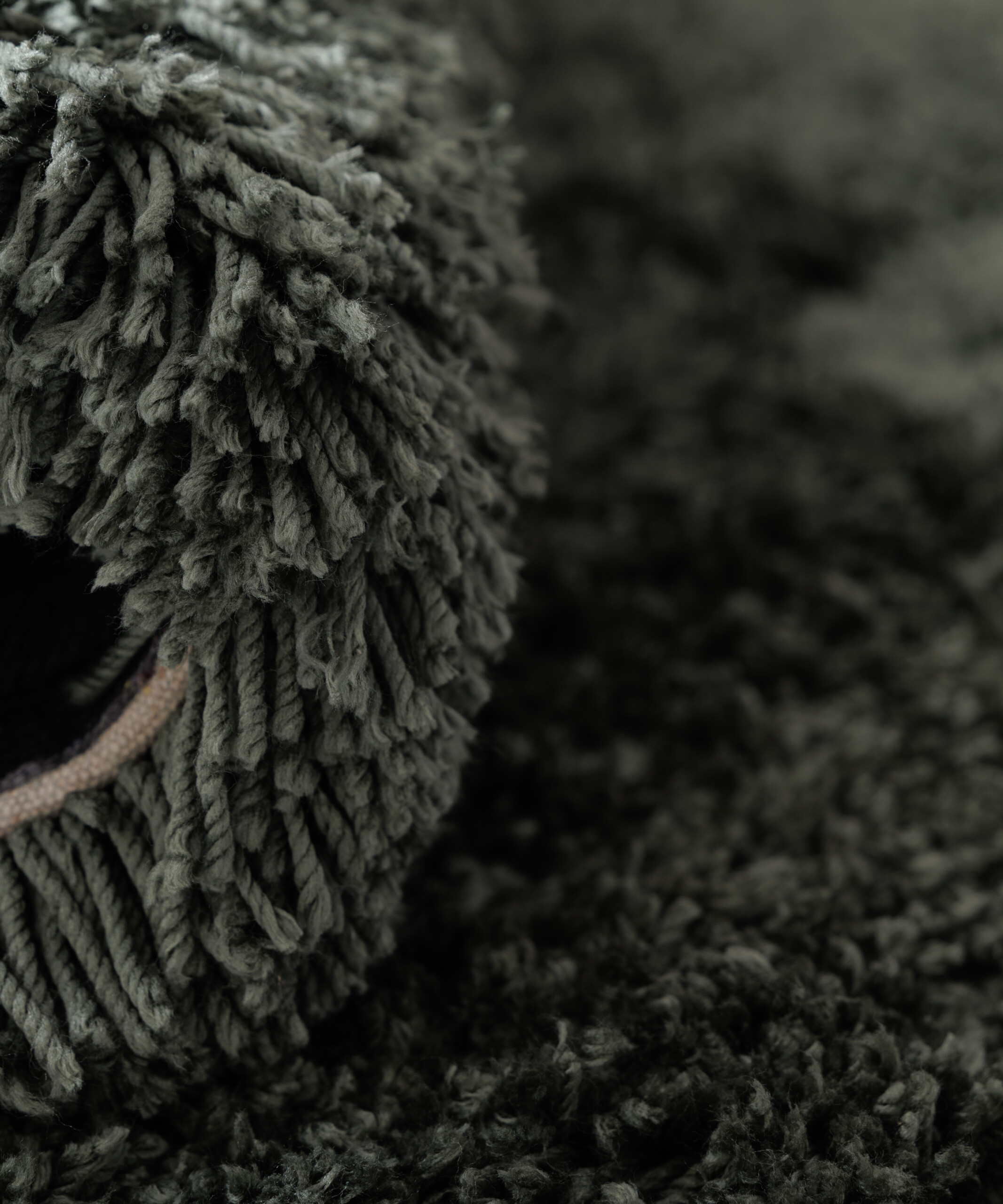 Tapis shaggy - Sveve vert mousse - close up Tapis shaggy - Sveve vert mousse - close up