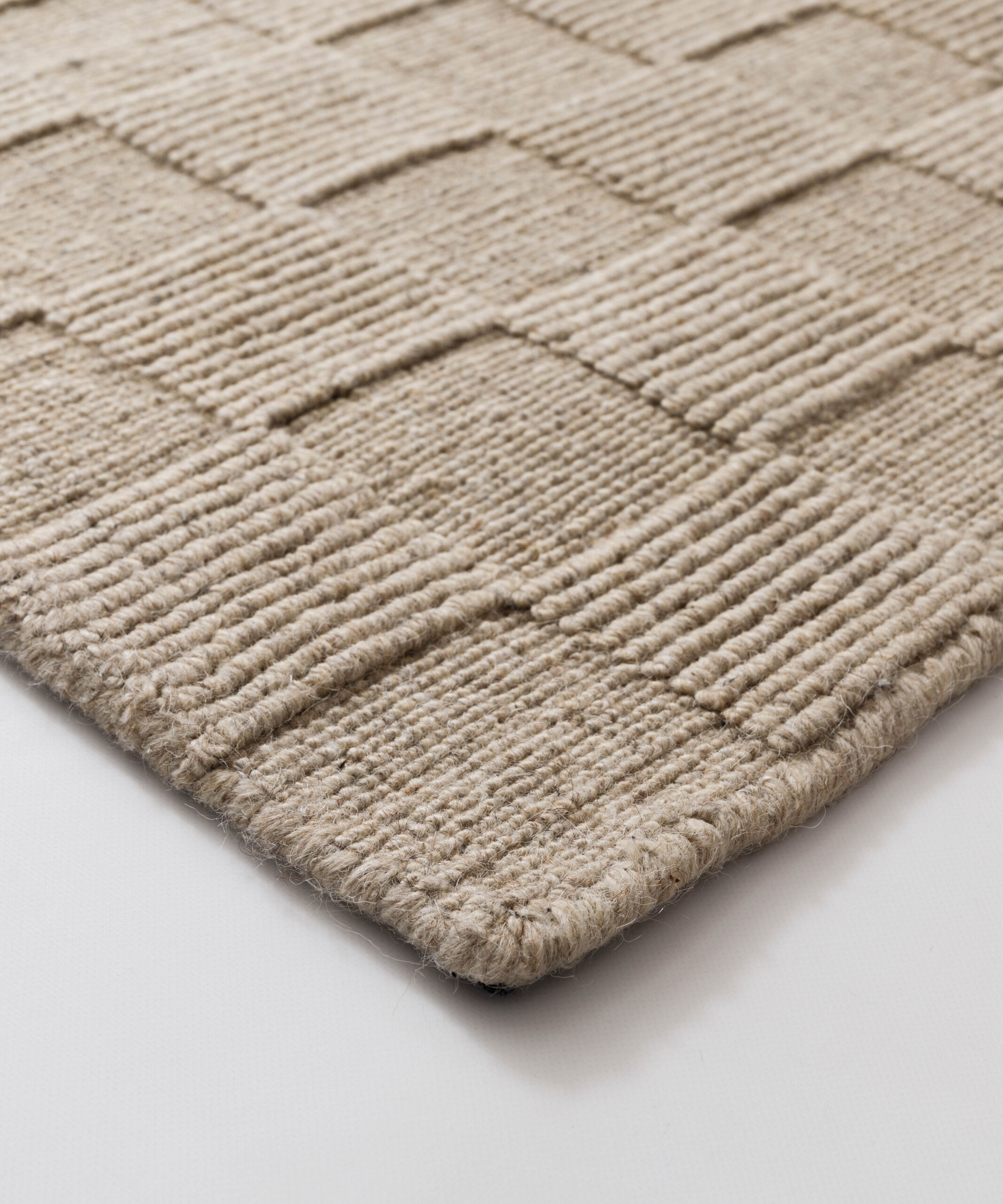 Tapis en laine - Tavle beige - close up Tapis en laine - Tavle beige - close up