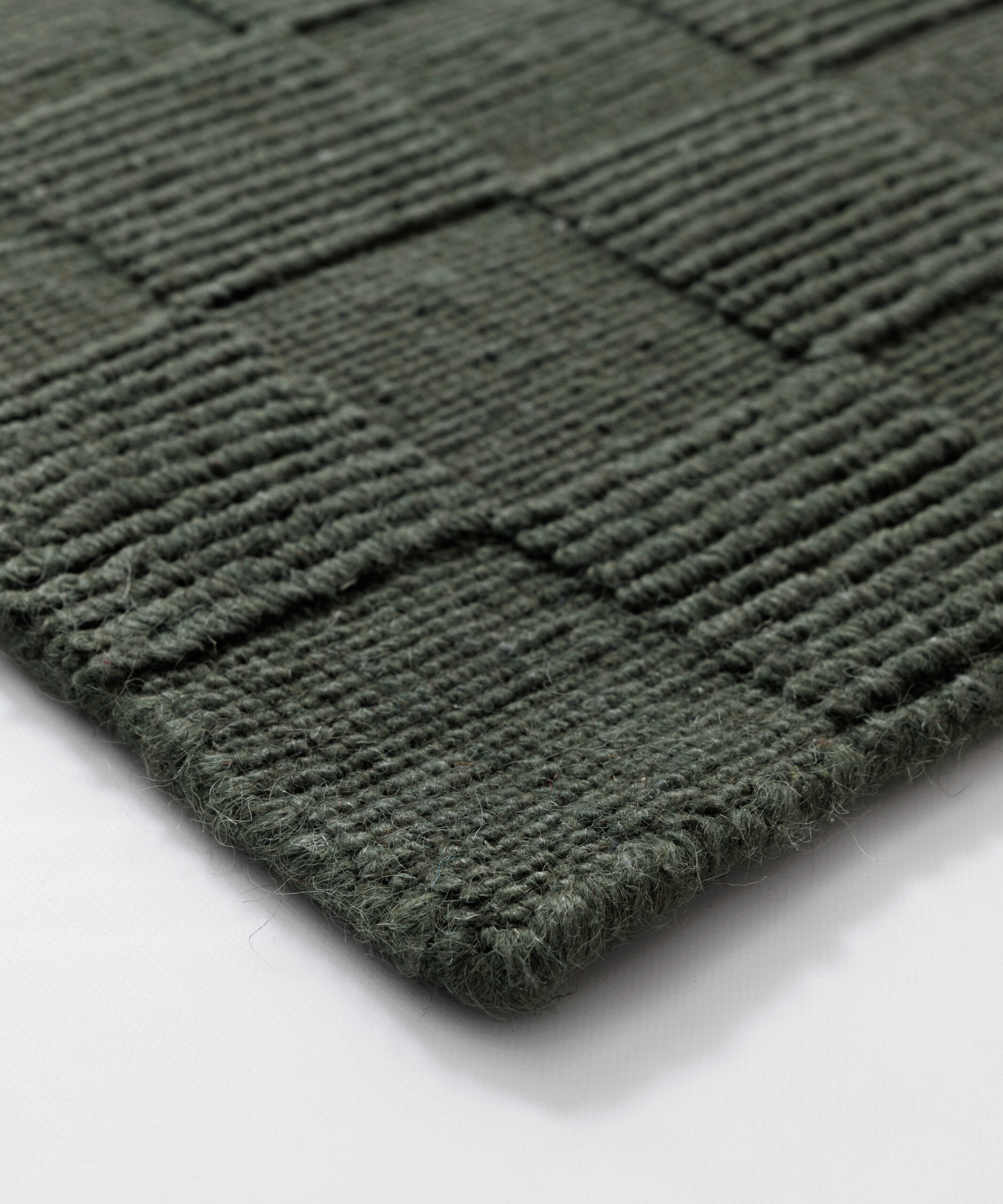 Tapis en laine - Tavle vert - close up Tapis en laine - Tavle vert - close up