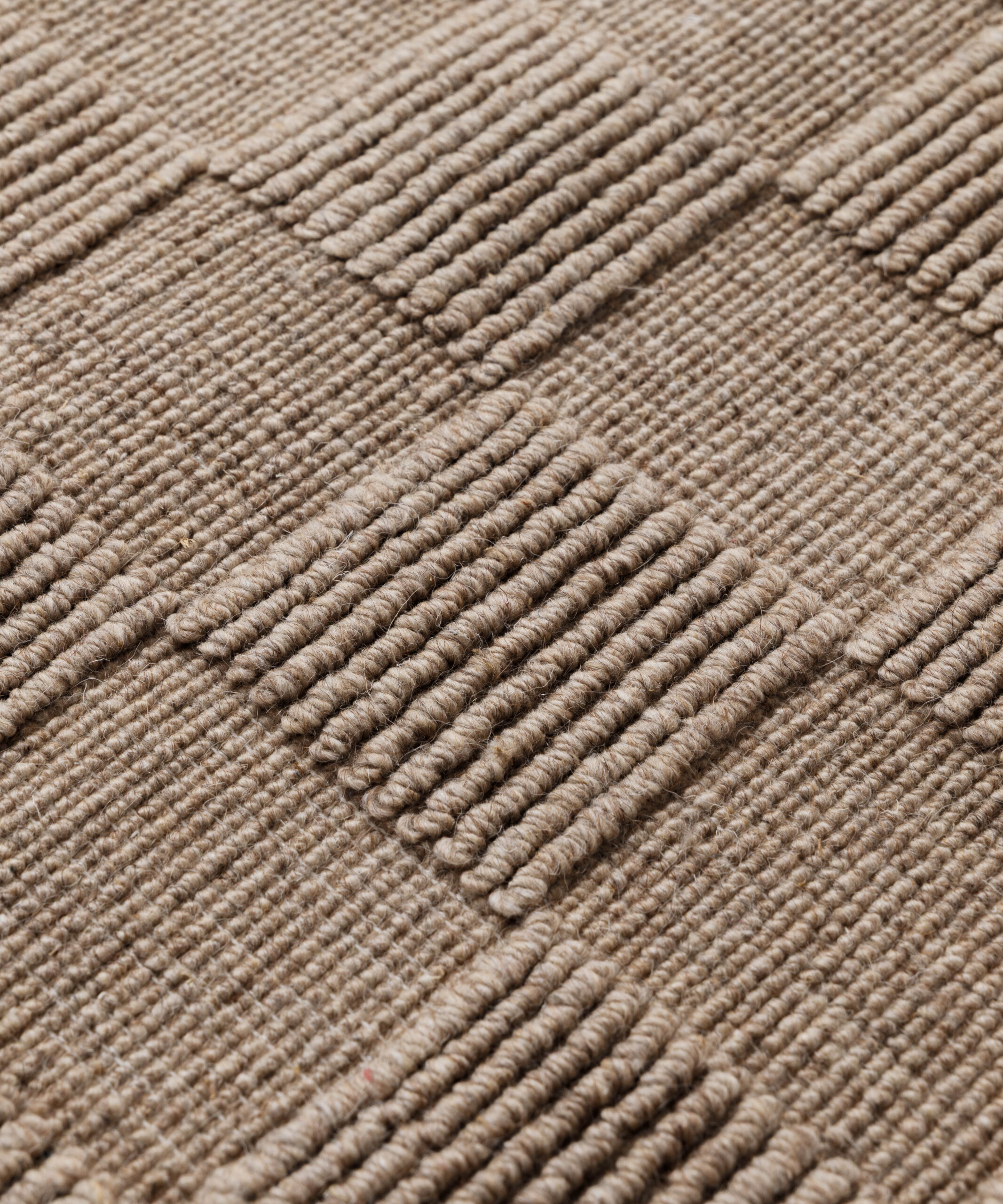 Tapis en laine - Tavle taupe - close up Tapis en laine - Tavle taupe - close up