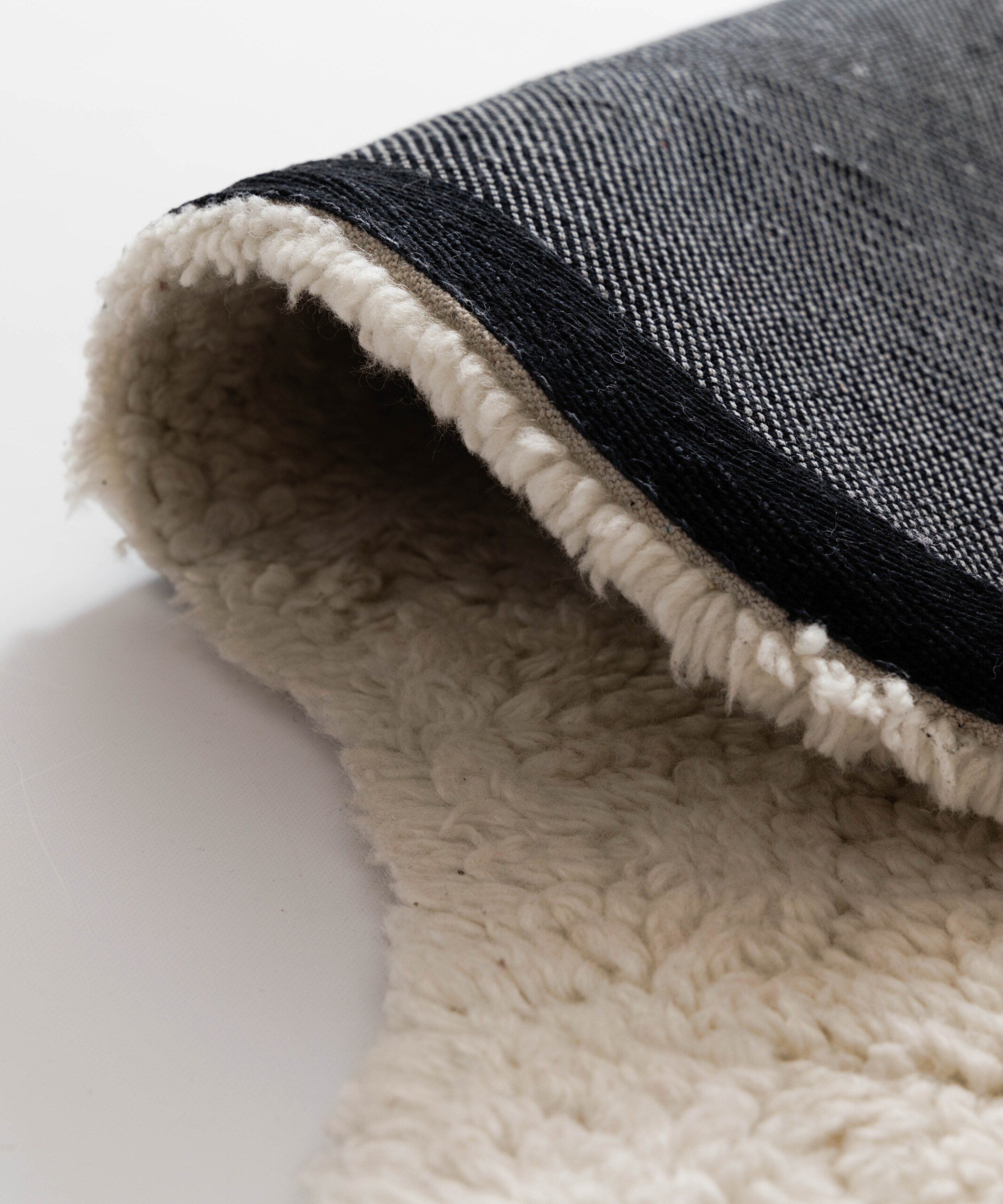 Tapis organique - Tjørne Mose ivoire - close up Tapis organique - Tjørne Mose ivoire - close up