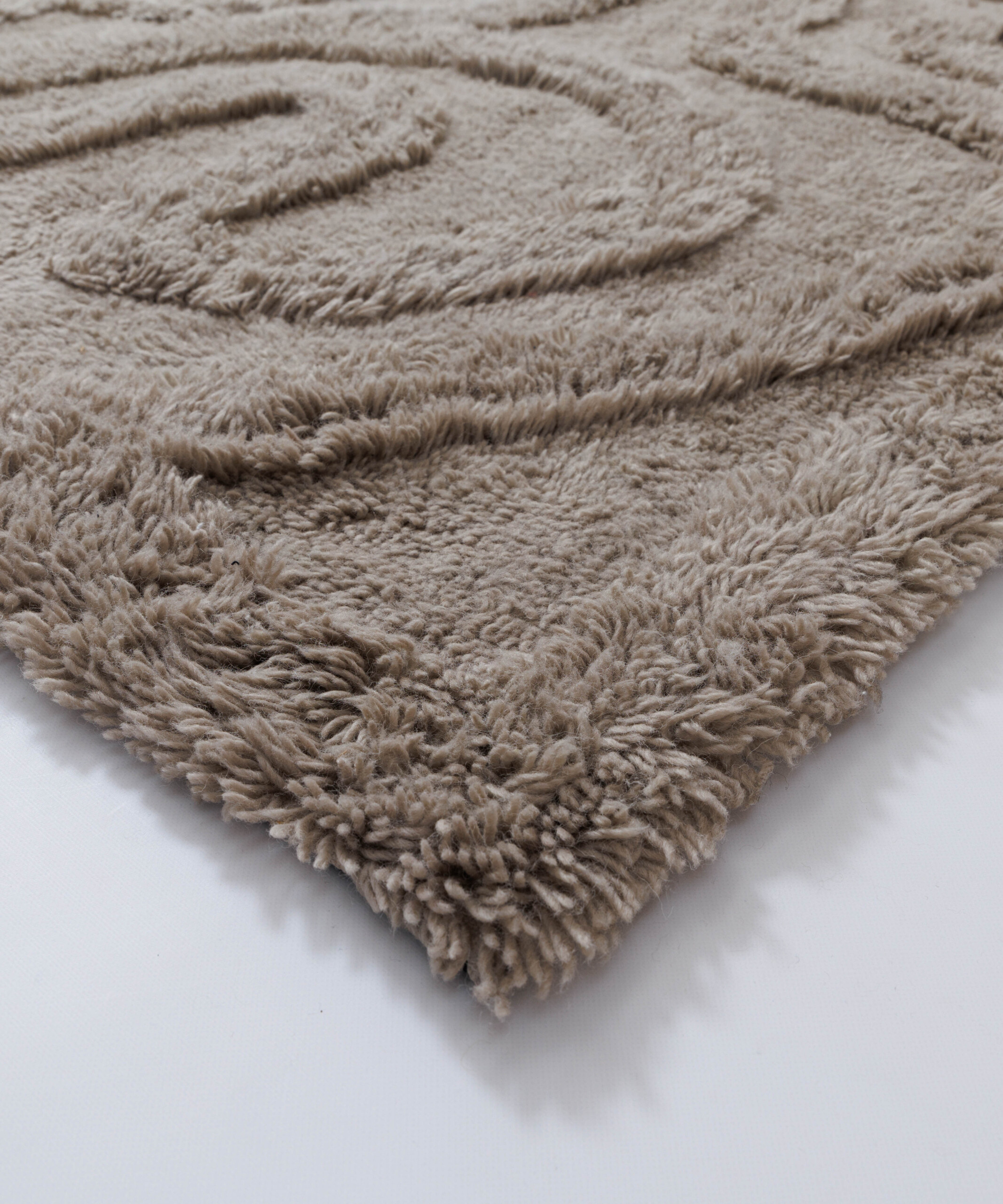 Tapis design - Tjørne Bris taupe - close up Tapis design - Tjørne Bris taupe - close up
