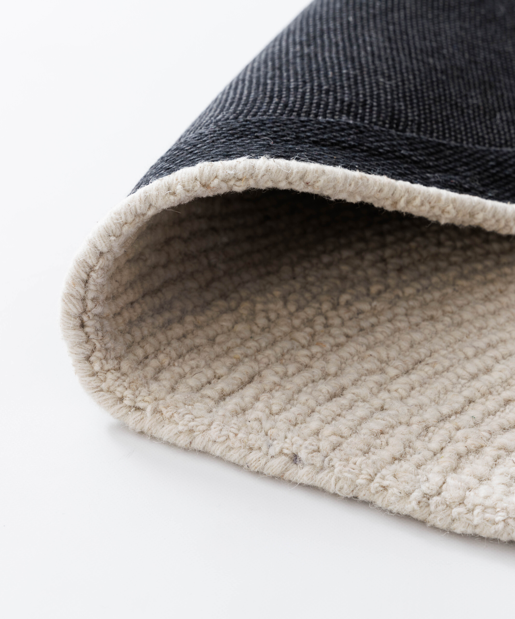 Tapis rond en laine - Tvist ivoire - close up Tapis rond en laine - Tvist ivoire - close up