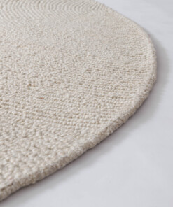 Tapis rond en laine - Tvist ivoire - close up, thumbnail Tapis rond en laine - Tvist ivoire - close up, thumbnail