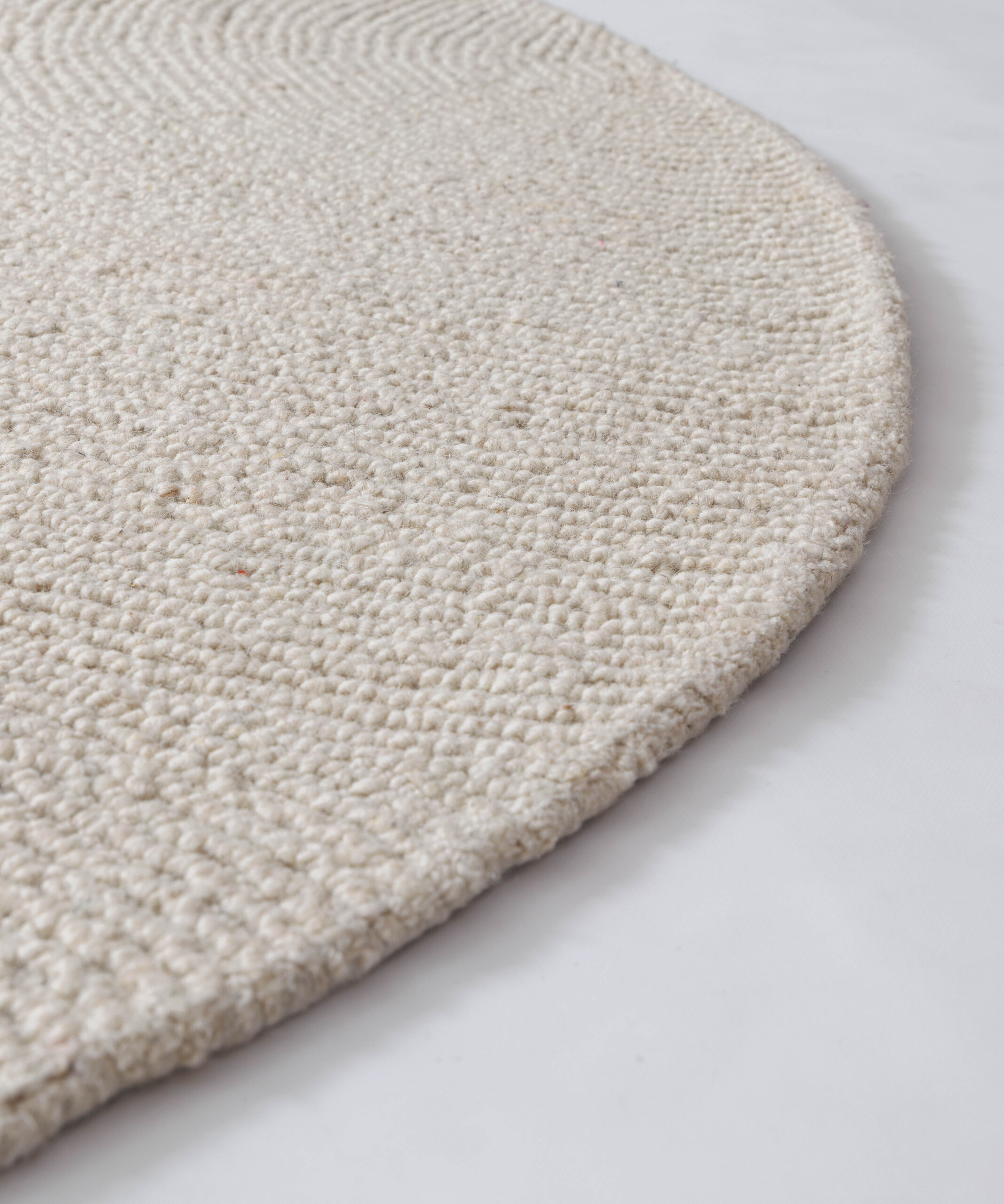 Tapis rond en laine - Tvist ivoire - close up Tapis rond en laine - Tvist ivoire - close up