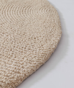 Tapis rond en laine - Tvist beige clair - close up, thumbnail Tapis rond en laine - Tvist beige clair - close up, thumbnail
