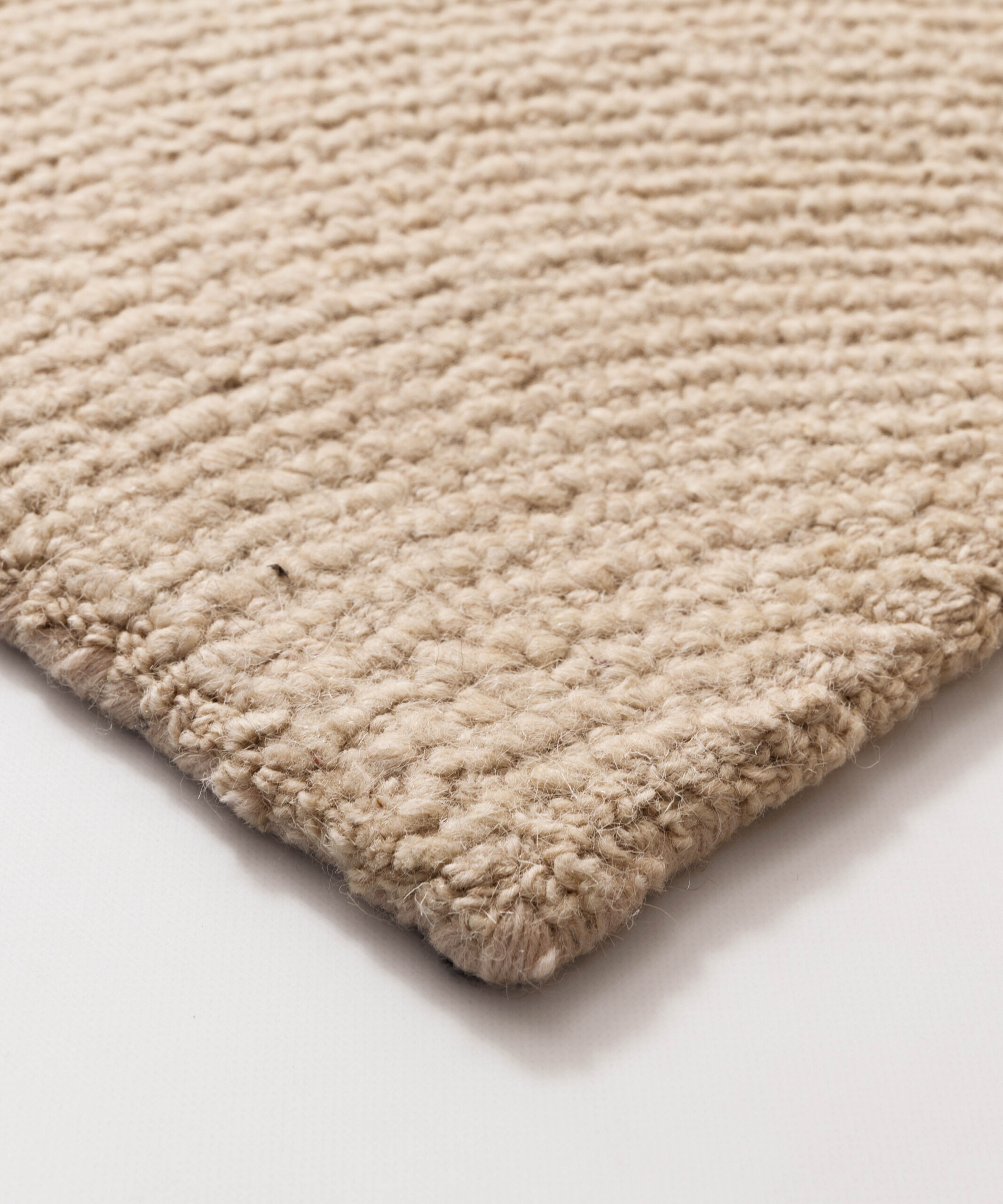 Tapis en laine - Tvist beige clair - close up Tapis en laine - Tvist beige clair - close up