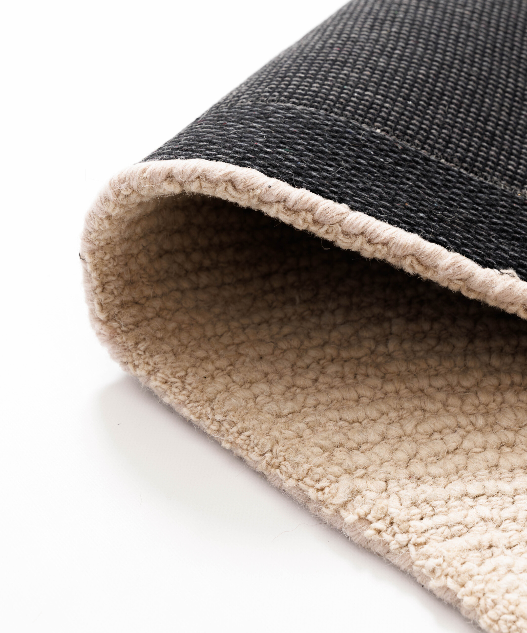 Tapis en laine - Tvist beige clair - close up Tapis en laine - Tvist beige clair - close up
